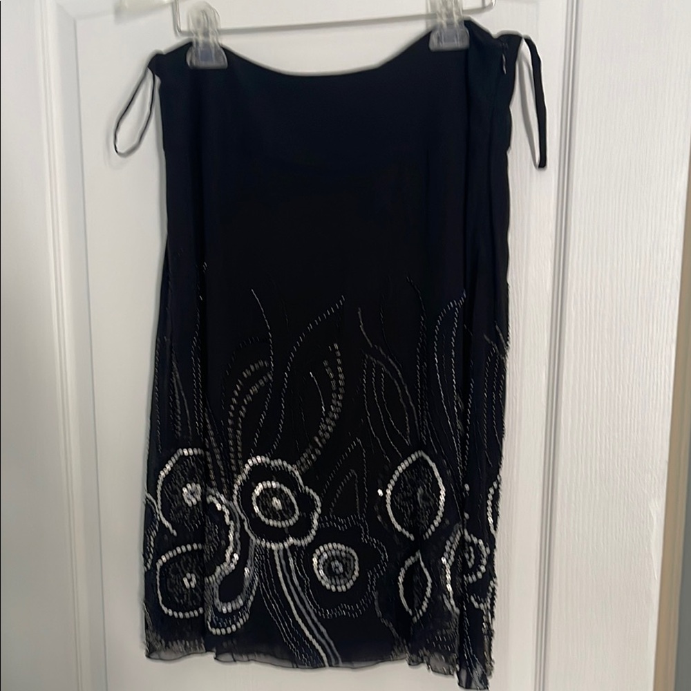 Elegant Black Beaded Skirt